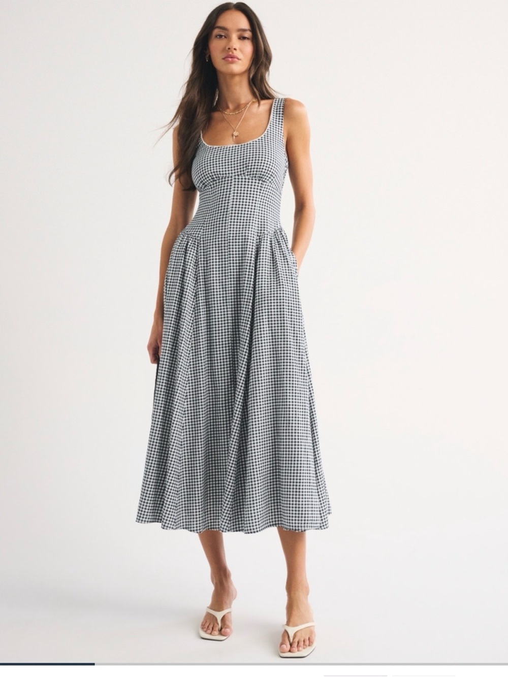 Linen Blend AF Bra- Free Dylan Midi Dress
